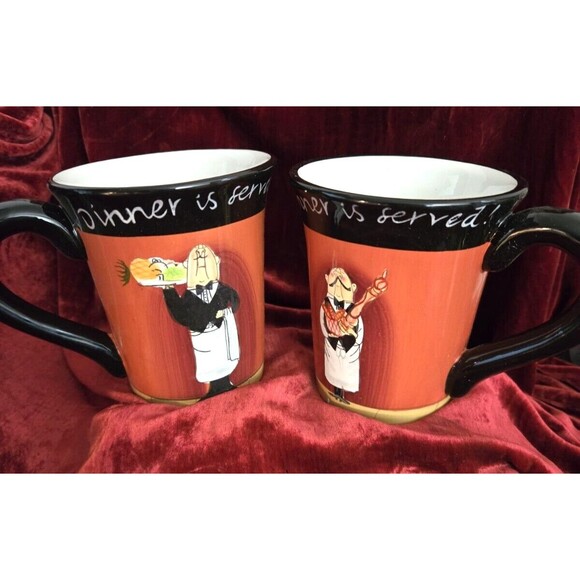 Certified International TRACY FLICKINGER 5" Ceramic Coffee Tea Mug - Set of 2 - Picture 1 of 2